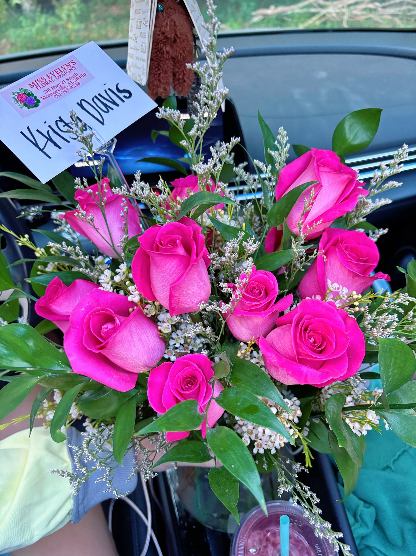 A Dozen Roses in Vase