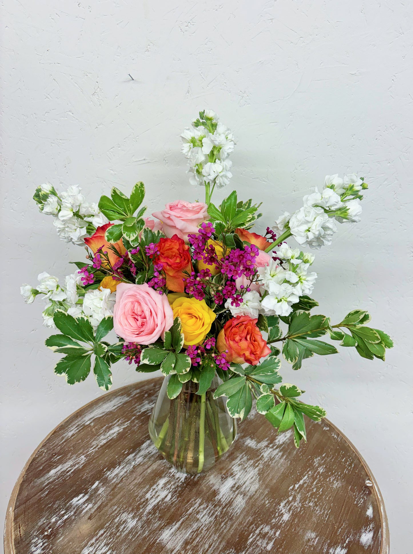 A Dozen Roses in Vase