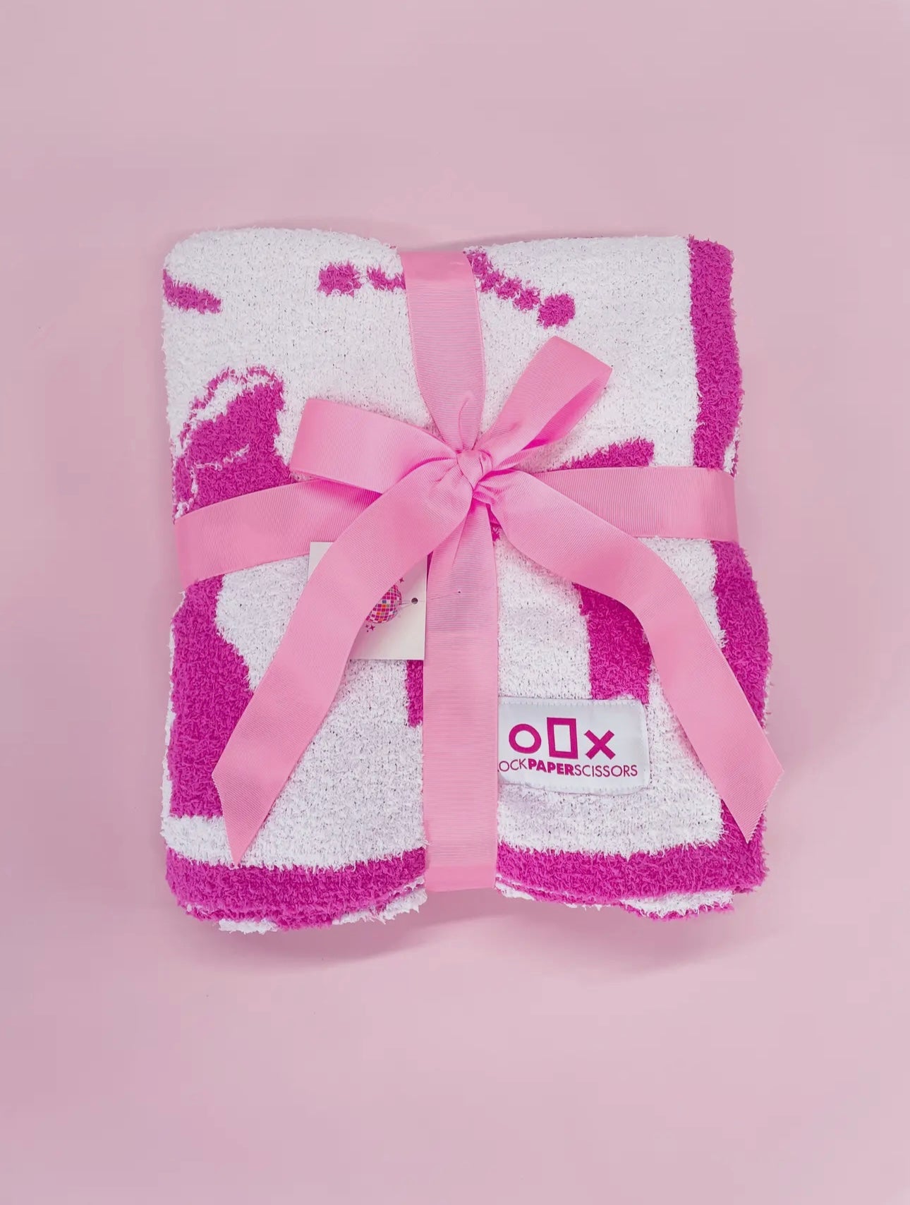 Cozy Pink Bows Luxury Throw Blanket