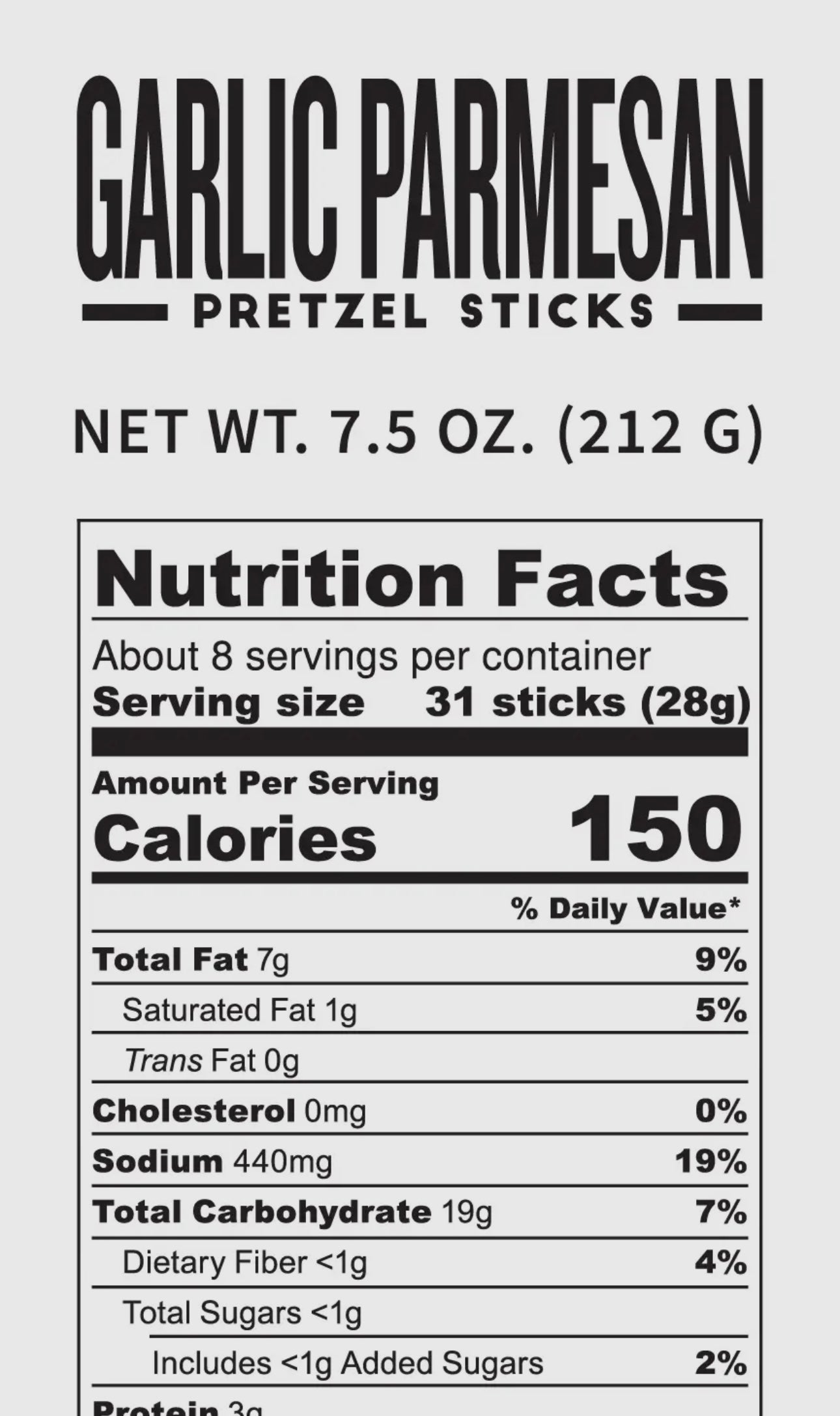 Garlic Parmesan Pretzel Sticks - 7.5 oz.