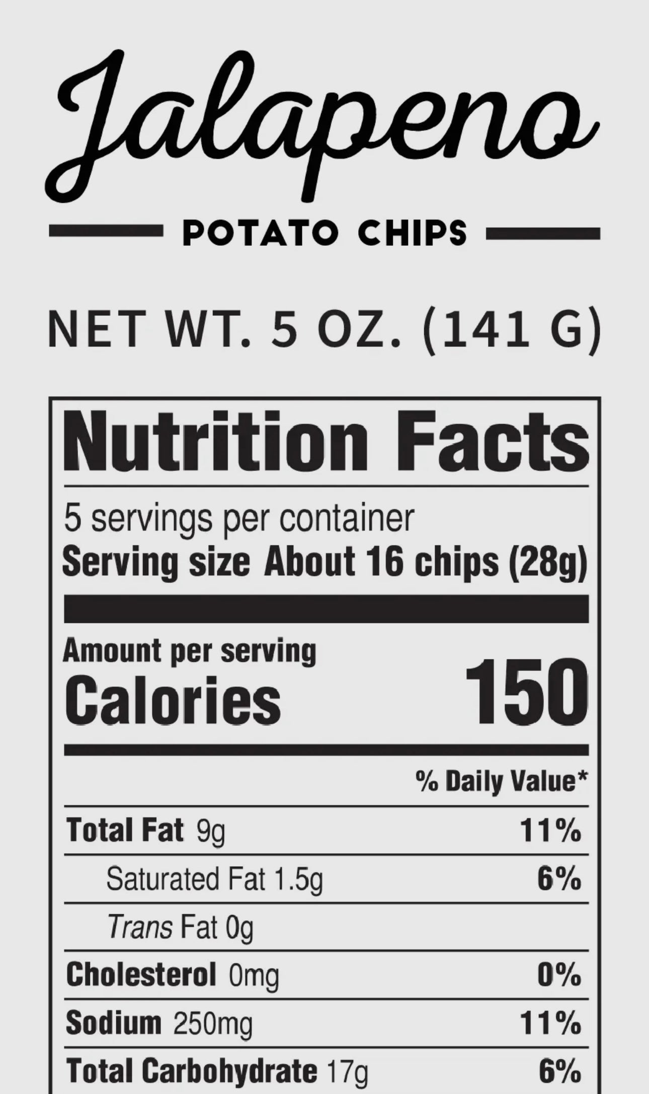 Jalapeño Kettle Cooked Chips - 5 oz.