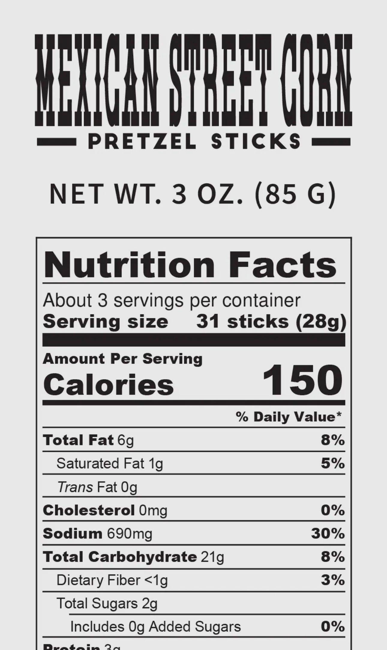 Mexican Street Corn Pretzels - 3 oz.